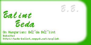 balint beda business card